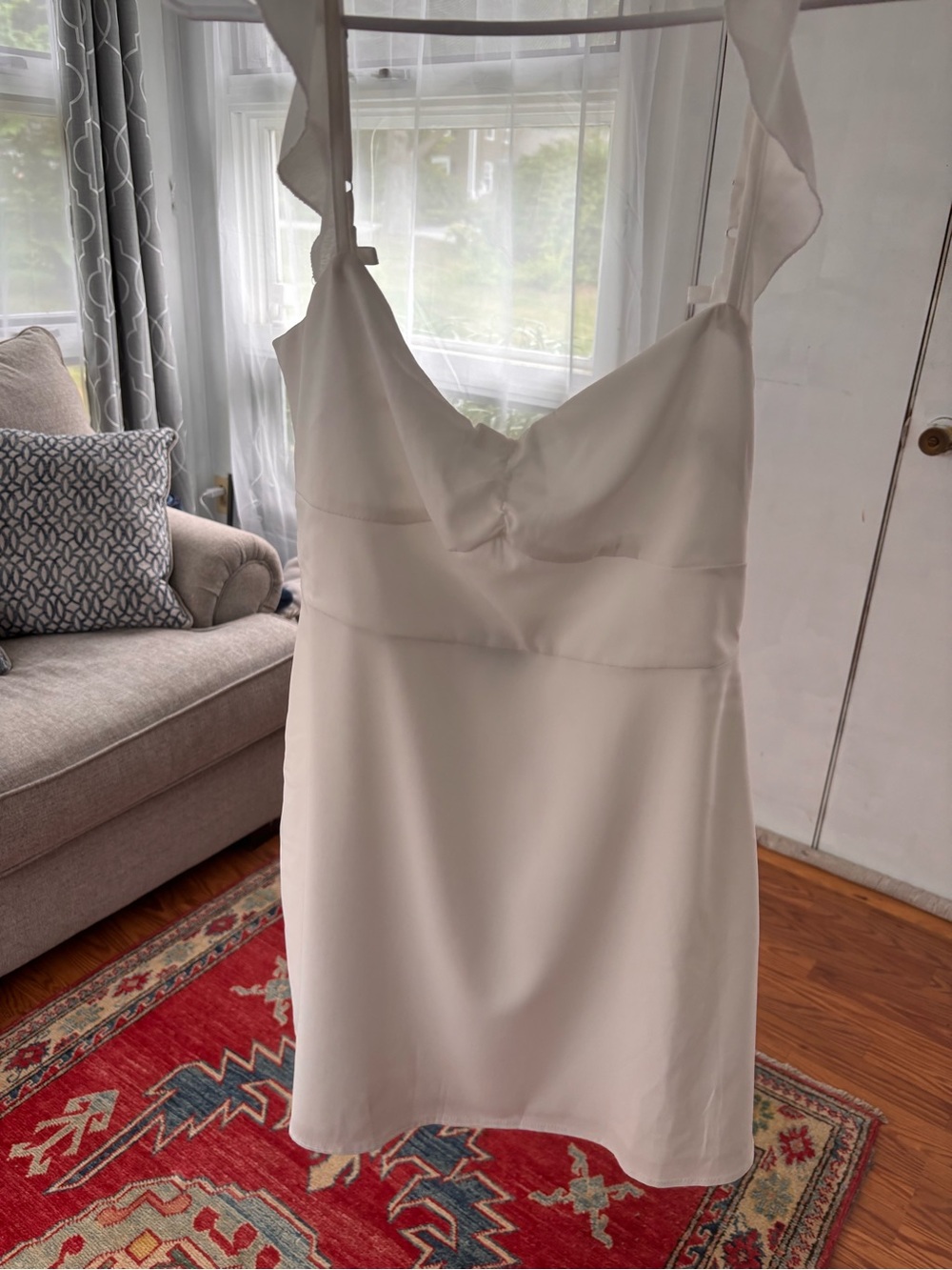 Princess Polly White Slip Dress with Ruffle Straps